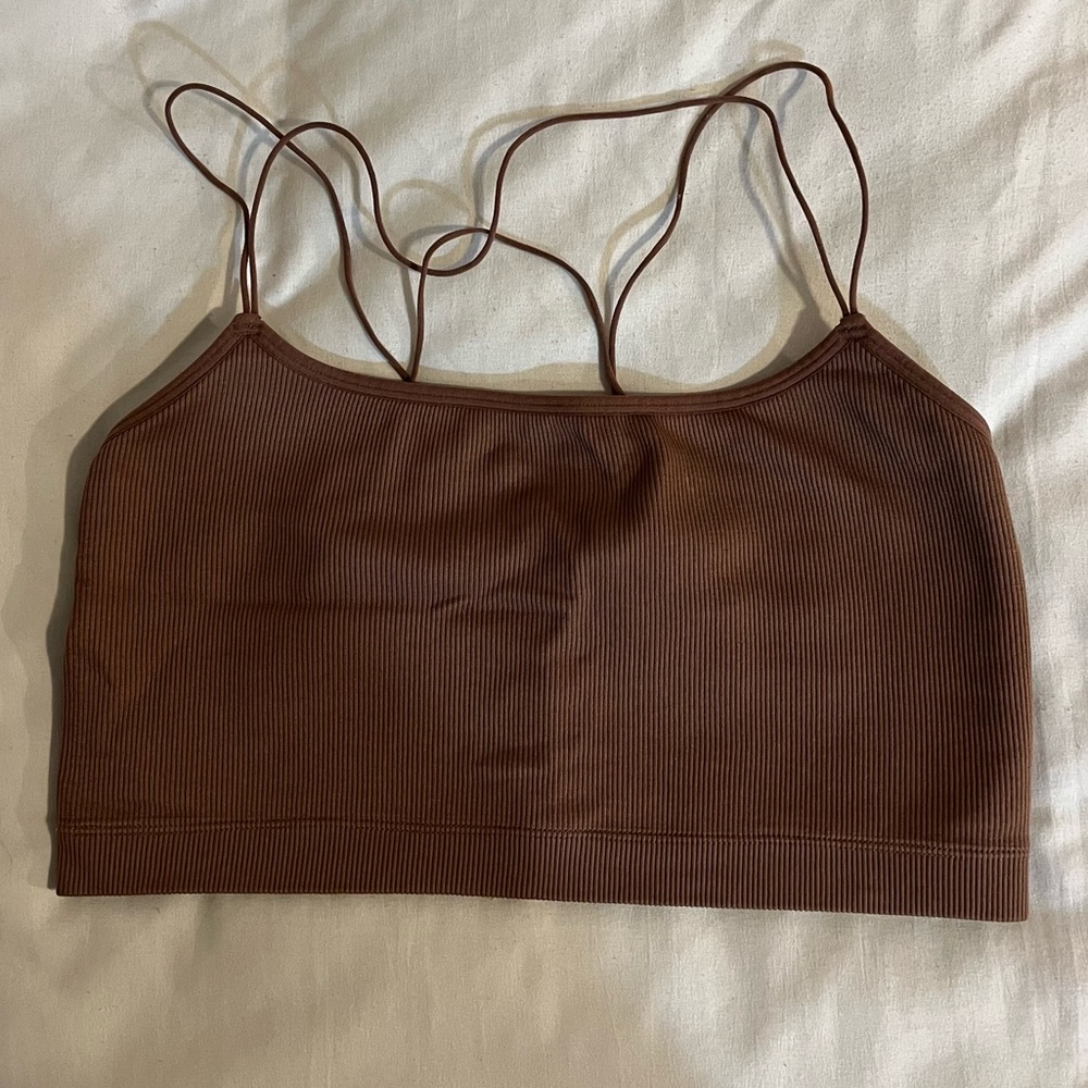 Gilly Hicks Seamless Brown Cropped Tank